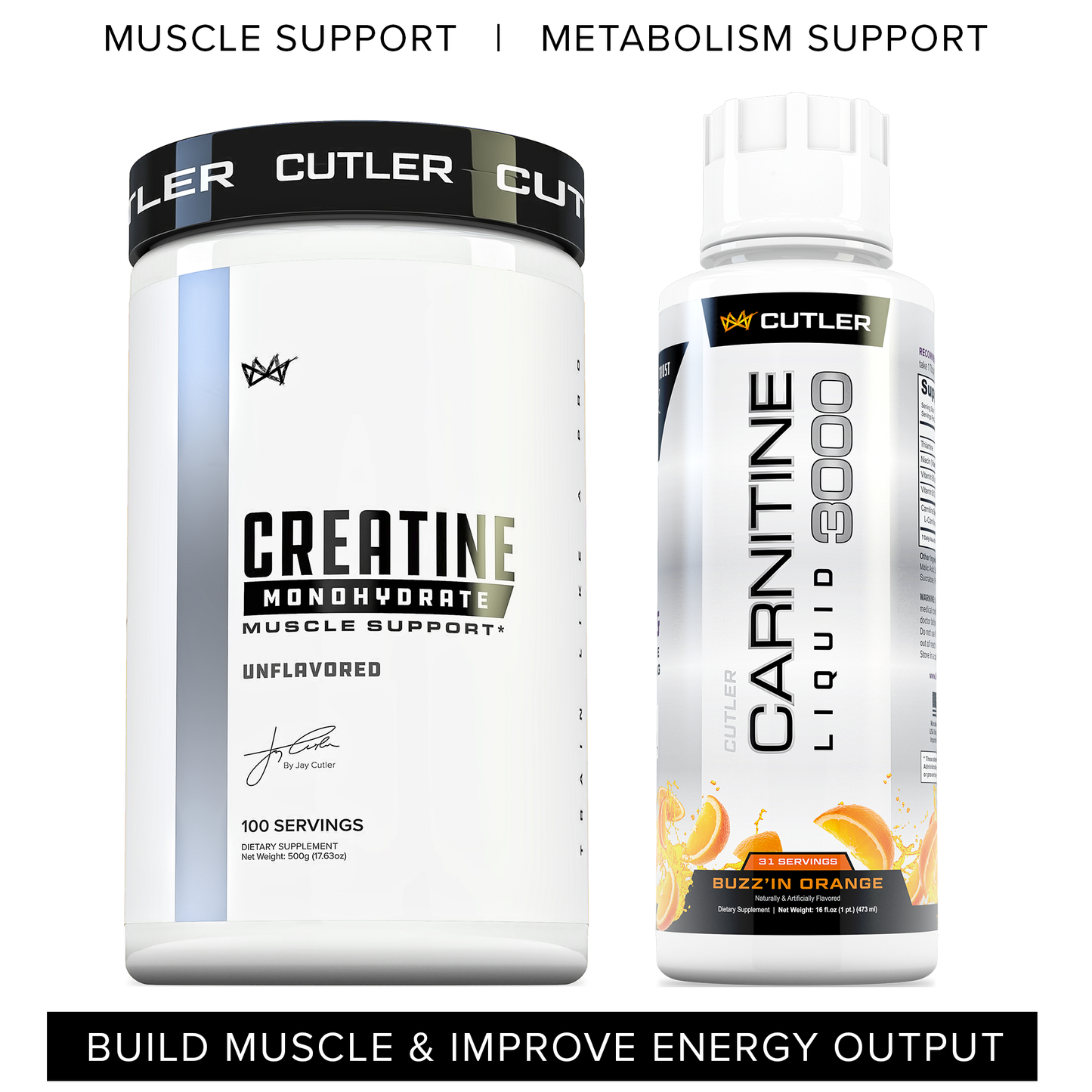 Creatine + Carnitine Bundle Metabolism and Muscle Support