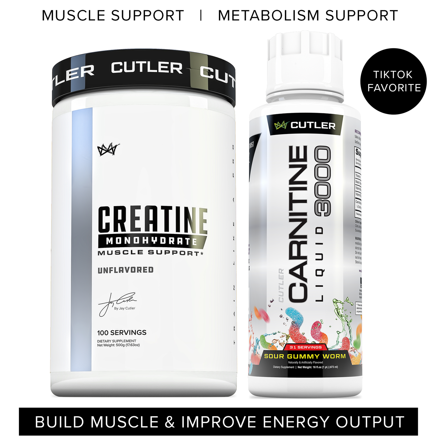 Creatine + Carnitine Bundle Metabolism and Muscle Support