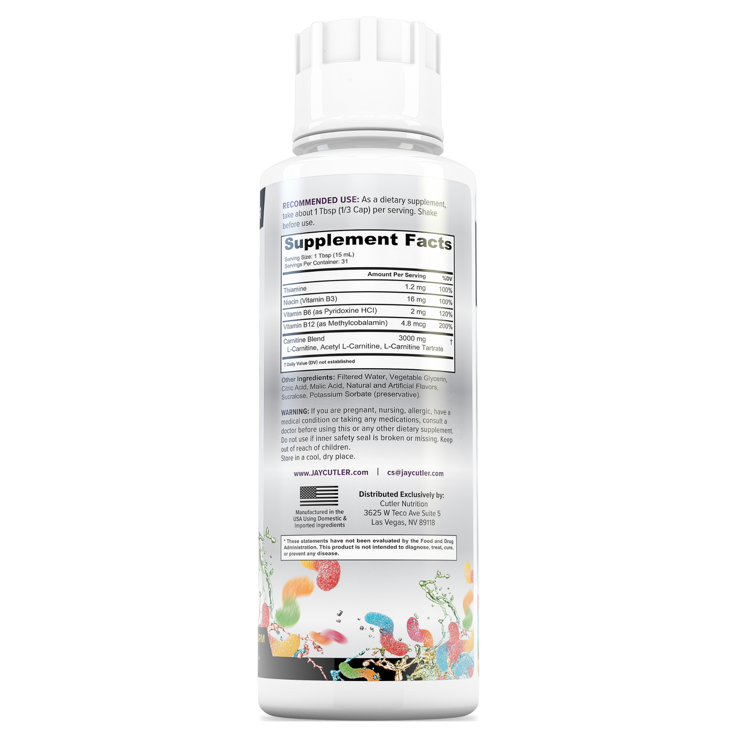 Liquid L-Carnitine 3000:  Metabolism & Energy Support