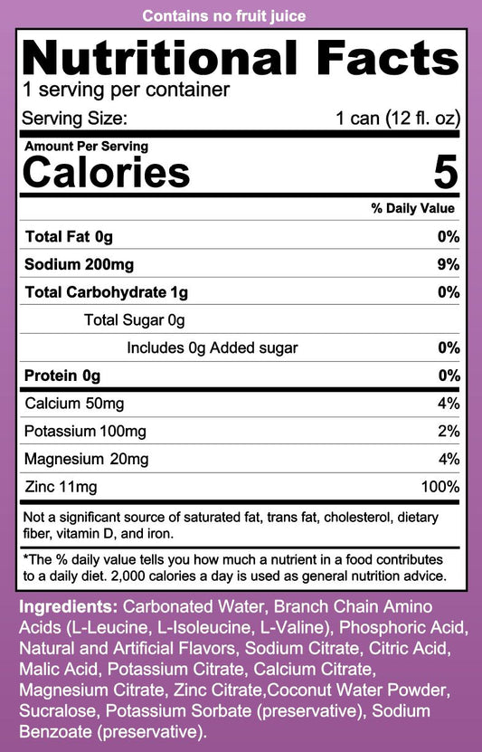 AMINO5 BCAA & Hydration Sparkling Drink