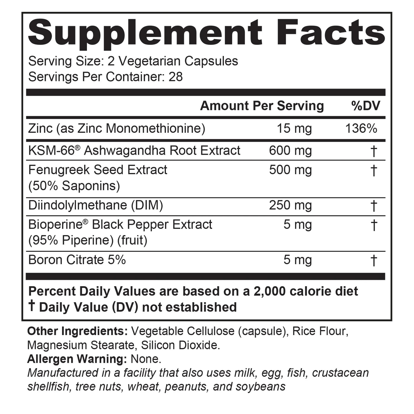 Supplement facts