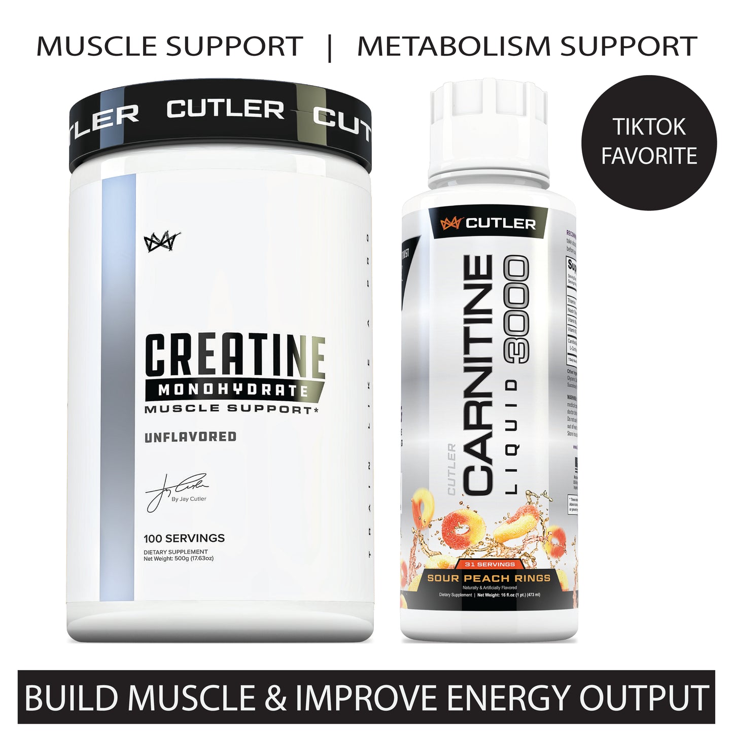 Creatine + Carnitine Bundle Metabolism and Muscle Support