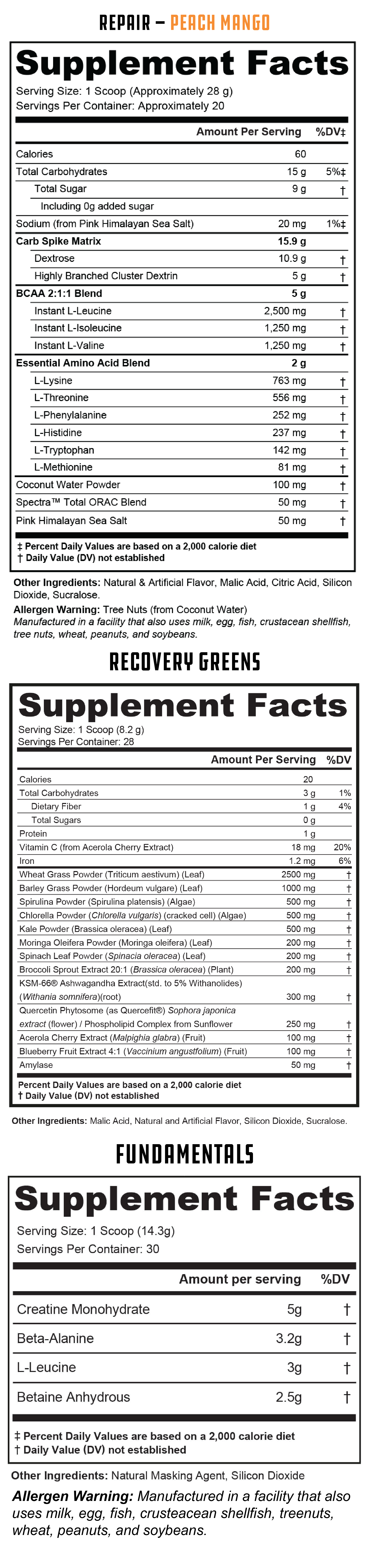 Supplement Facts 1